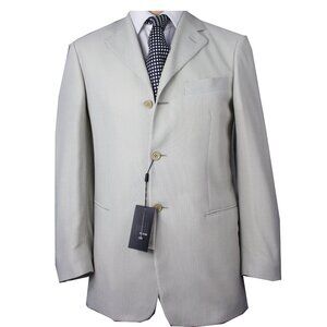 NEWT $1800 100%AUTH PAL ZILERI HERRINGBONE WOOL JACKET BLAZER COAT IT 46R US 36R